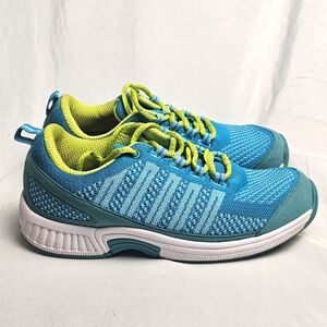 Orthofeet BioFit Shoes Womens Size 8B Comfort Walking Sneakers 986 Blue Yellow